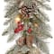 9'x12" Pre-lit Feel Real® Snowy Bristle Berry Artificial Christmas Garland with Red Berries, Mixed Cones & Clear Lights
